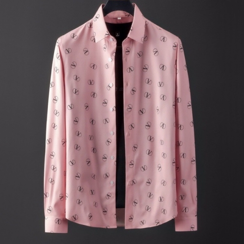 ヴァレンティノメンズカジュアルコットンシャツl0407ピンク