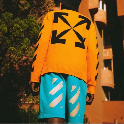 オフホワイトオフホワイトメンズカジュアルトレーニングショートパンツf0433ブルー