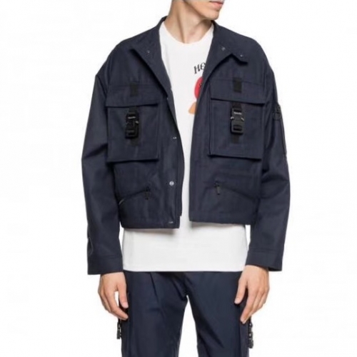 ディオールディオールメンズモダンカジュアルコットンジャケットo0666ネイビー