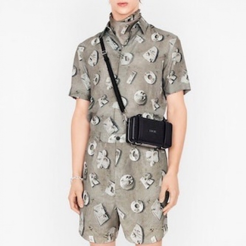 ディオールディオールメンズカジュアルコットンショートパンツo0667グレー