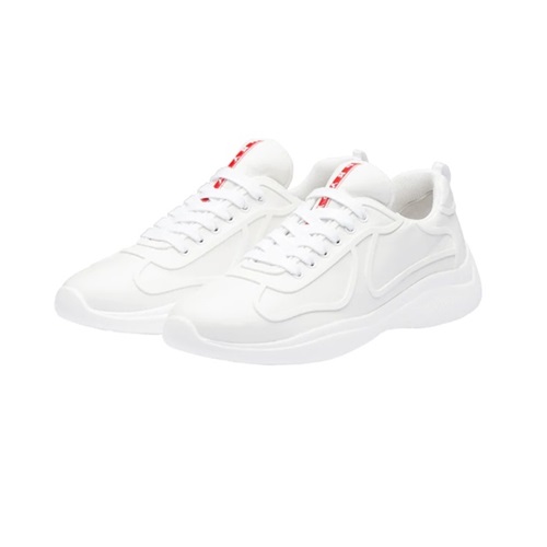 プラダメンズレザーランニングシューズ,S0504ホワイト