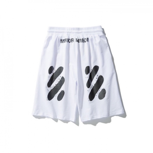 オフホワイトオフホワイトメンズカジュアルトレーニングショートパンツf0434.ホワイト