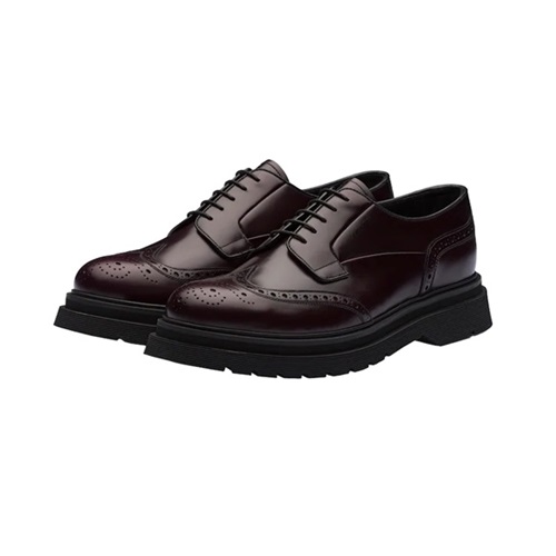 プラダメンズレザーシューズ,S0521ブラウン