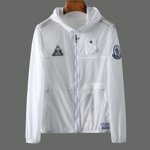 モンクレールモンクレールメンズカジュアルウィンドブレーカージャケットc01744.ホワイト