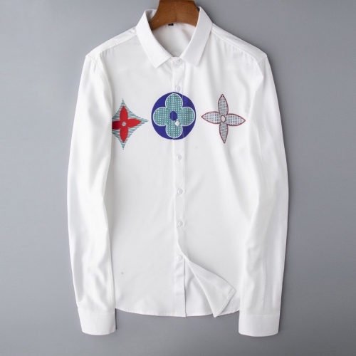 ルイヴィトンルイヴィトンメンズトレンディコットンシャツu01895ホワイト