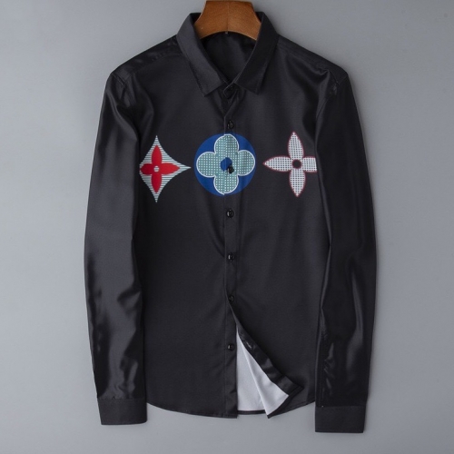 ルイヴィトンルイヴィトンメンズトレンディコットンシャツu01896ブラック