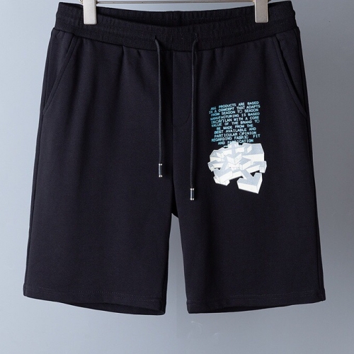 オフホワイトオフホワイトメンズカジュアルトレーニングショートパンツf0439.ブラック