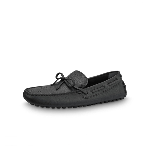 ルイヴィトンメンズレザーローファーS1244ブラック