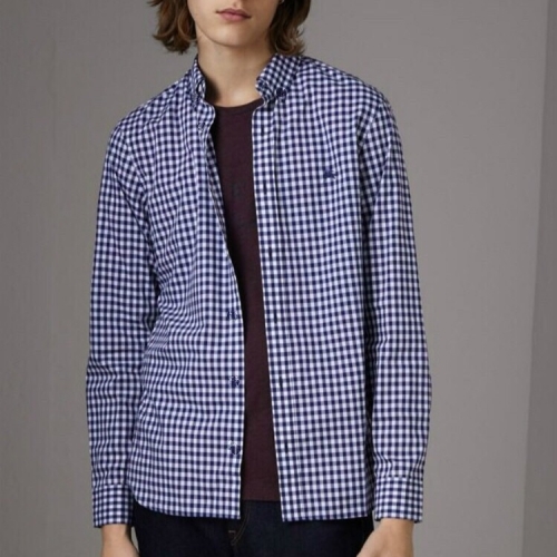 バーバリーバーバリーメンズヴィンテージベーシックコットンシャツr02744ブルー