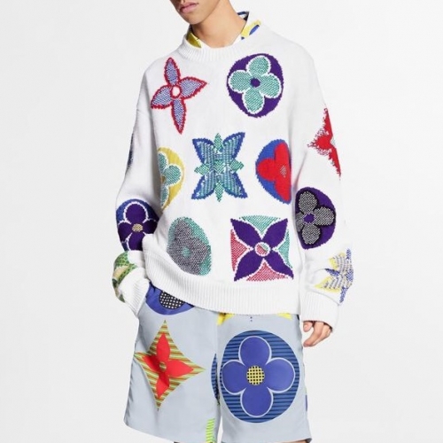 ルイヴィトンルイヴィトンユニセックスモノグラムウールセーターu01914アイボリー