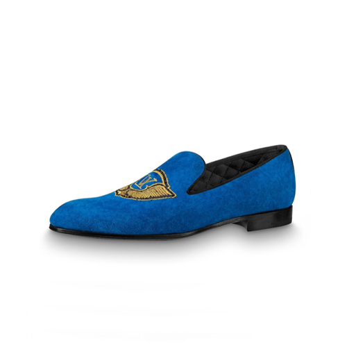 ルイヴィトンメンズローファーS1285ブルー