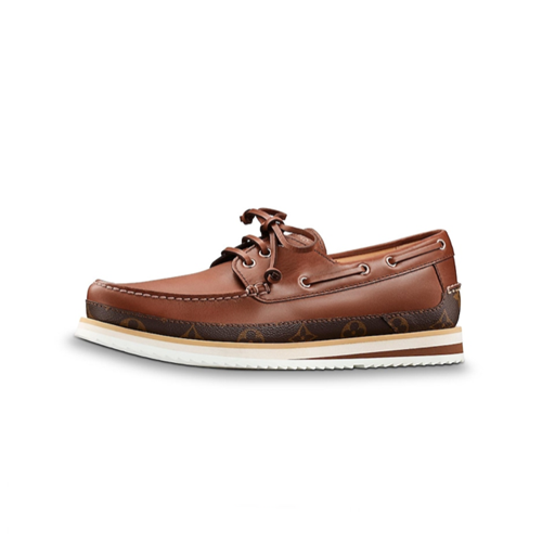 ルイヴィトンメンズレザーローファーS1301ブラウン