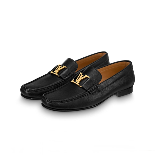 ルイヴィトンメンズレザーローファーS1308ブラック