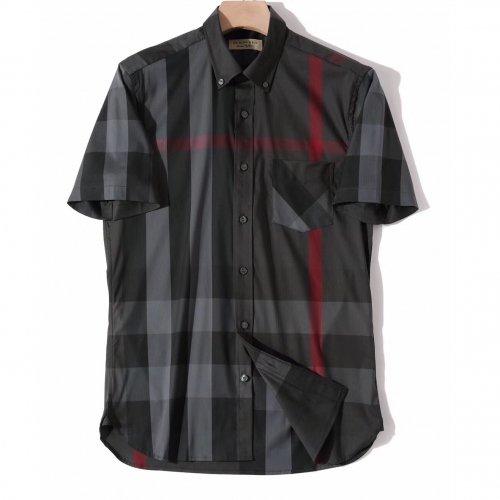 バーバリーバーバリーメンズヴィンテージベーシックコットン半袖シャツr02755.ブラック