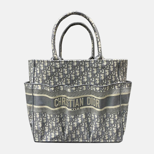 ディオールレディースキャンバスブックトートバッグショッパーバッグB0562,グレー