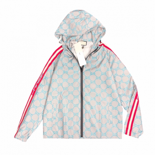 グッチグッチメンズカジュアルウィンドブレーカージャケットc02869.グレー