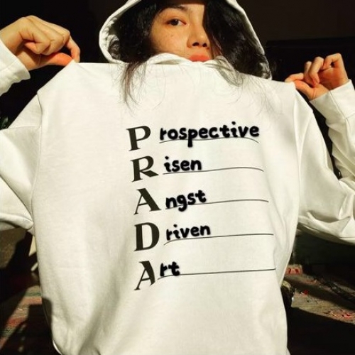 プラダプラダメンズカジュアルコットンフーディa0202.ホワイト