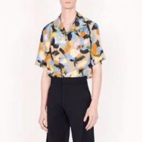 ディオールディオールメンズクラシックコットンシャツo0730ブルー