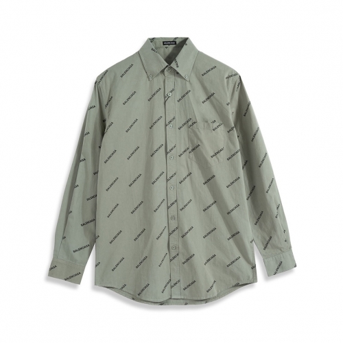 バレンシアガバレンシアガメンズコットンシャツl0678グリーン