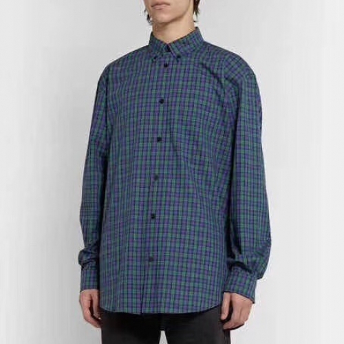 バレンシアガバレンシアガメンズコットンシャツl0684グリーン