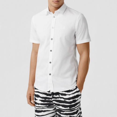 バーバリーバーバリーメンズヴィンテージベーシックコットン半袖シャツr02821.ホワイト