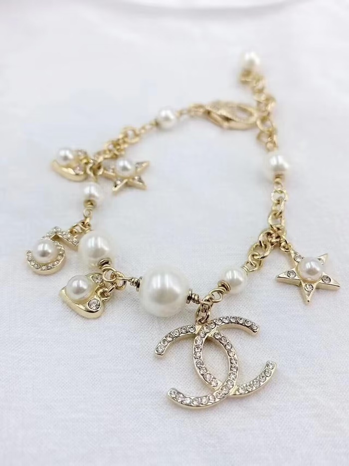 ナイロンシャネルナイロンレディースブレスレットC0429.(イエローゴールド)