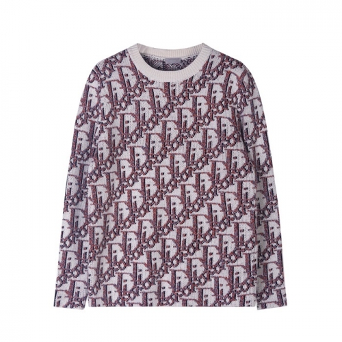 ディオール-ディオールメンズレトロクルーネックセーターo0752バーガンディ