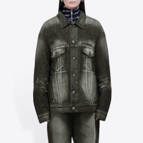 バレンシアガバレンシアガメンズカジュアルオーバーサイズデニムジャケットl0705ブラック