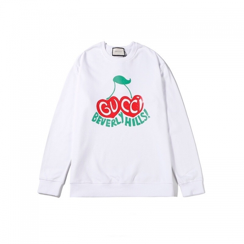 グッチ-グッチメンズコットンクルーネックオーバーサイズ長袖Tシャツc02944.ホワイト