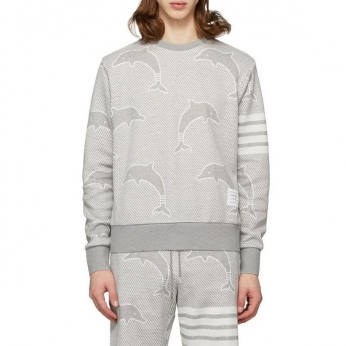 トムブラウン-トムブラウンメンズストラップクルーネックセーターm0936グレー