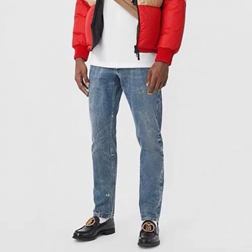 バーバリーバーバリーメンズビジネスクラシックジーンズr02832ブルー