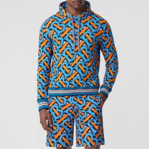 バーバリー-バーバリーメンズカジュアルコットンジップアップフーディr02834ブルー