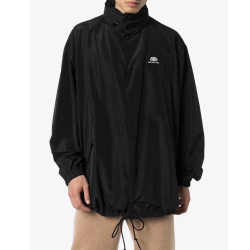 バレンシアガバレンシアガメンズカジュアルオーバーサイズウィンドブレーカージャケットl0716ブラック