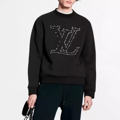 ルイヴィトンルイヴィトンメンズカジュアルコットン長袖Tシャツu02097.ブラック