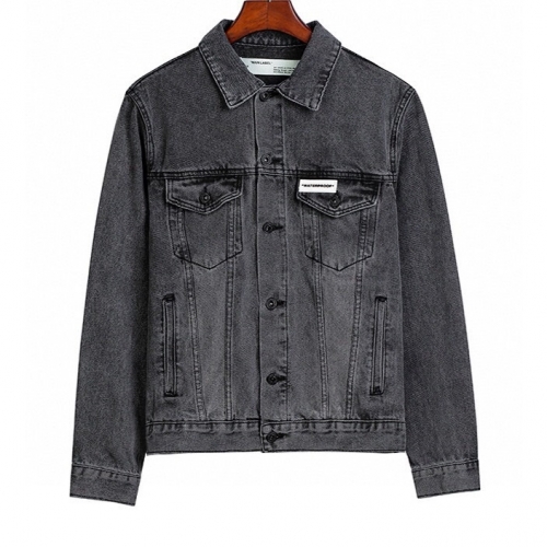 オフホワイトメンズカジュアルデニムジャケットf0477ダークグレー