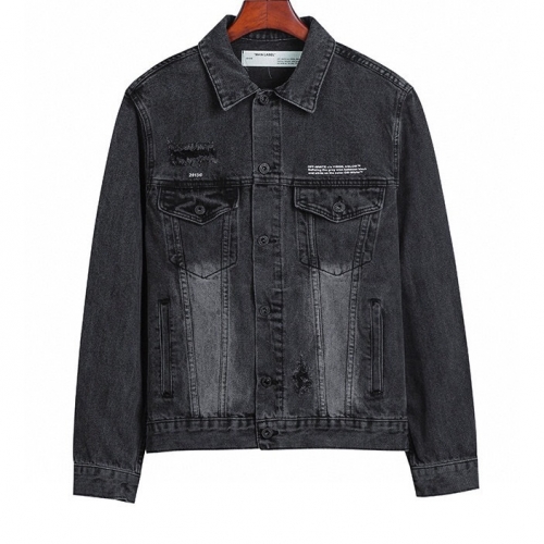 オフホワイトメンズカジュアルデニムジャケットf0481ダークグレー