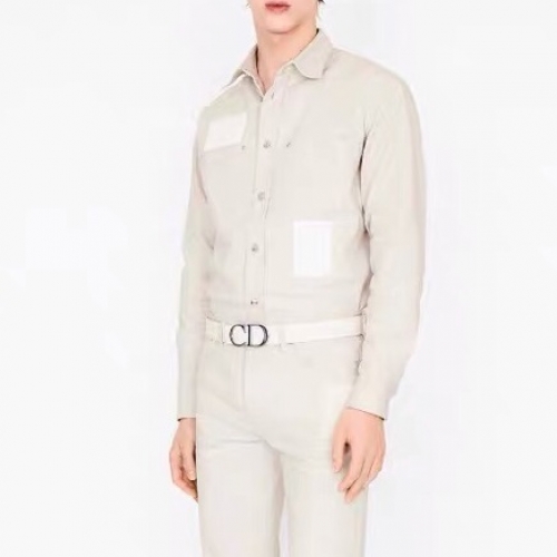 ディオールディオールメンズクラシックデニムシャツo0764グレー