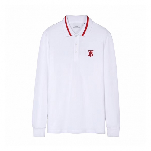 バーバリーバーバリーメンズカジュアルコットンポロスウェットシャツr02845.ホワイト