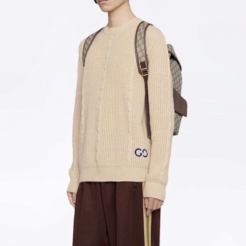 -グッチメンズコットンクルーネックセーターc02976アイボリー