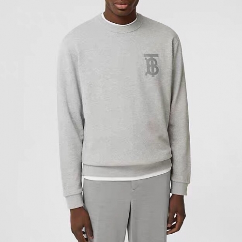 バーバリーバーバリーユニセックスカジュアルコットンスウェットシャツr02847.グレー