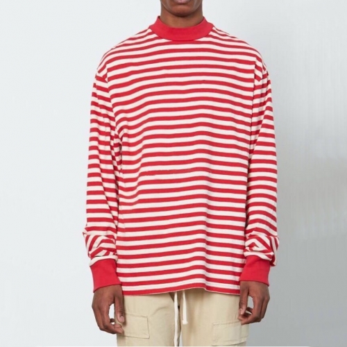 フィアオブゴッドフィアオブゴッドメンズオーバーサイズミニマル長袖Tシャツa0194レッド