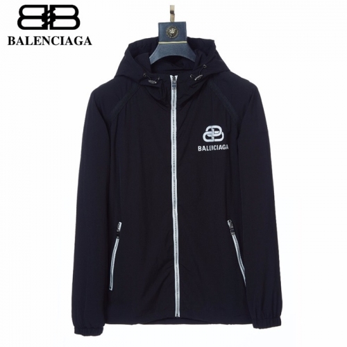 バレンシアガバレンシアガメンズカジュアルオーバーサイズウィンドブレーカージャケットl0725.ブラック