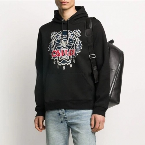 ケンゾーケンゾーメンズシグネチャータイガーコットンフーディn0123.ブラック