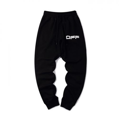 オフホワイト-オフホワイトメンズコットントレーニングパンツf0503.ブラック