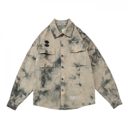 オフホワイトオフホワイトメンズカジュアルデニムジャケットf0512.グリーン