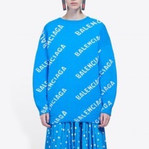 バレンシアガ-バレンシアガユニセックスクルーネックセーターl0733ブルー
