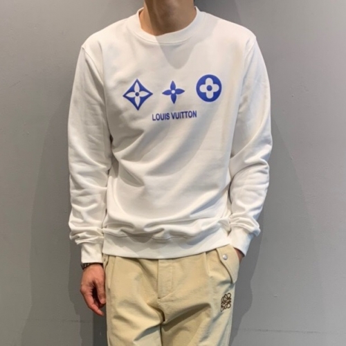ルイヴィトンルイヴィトンメンズカジュアルコットン長袖Tシャツu02146.ホワイト