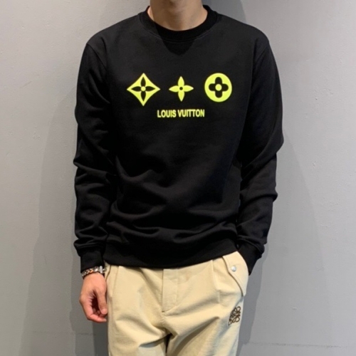 ルイヴィトンルイヴィトンメンズカジュアルコットン長袖Tシャツu02147.ブラック