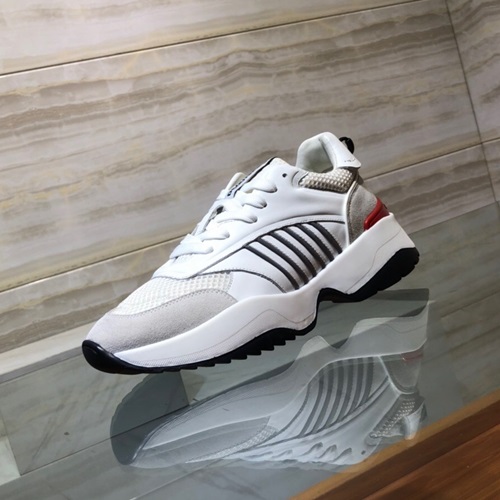 ディースクエアードメンズレザーランニングシューズS0011,.ホワイト