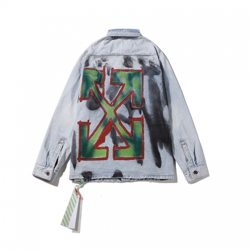 オフホワイトオフホワイトメンズカジュアルデニムシャツf0527ブルー